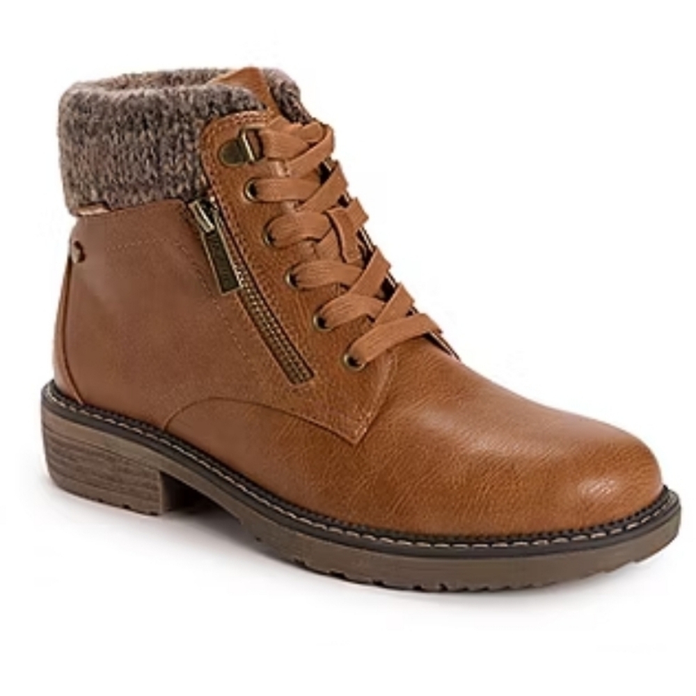 Muk Luks Womens Garland Georgia Stacked Heel Dress Boots - Picture 2 of 8